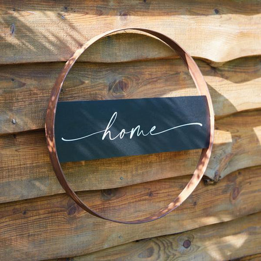 Home Rustic Metal Sign