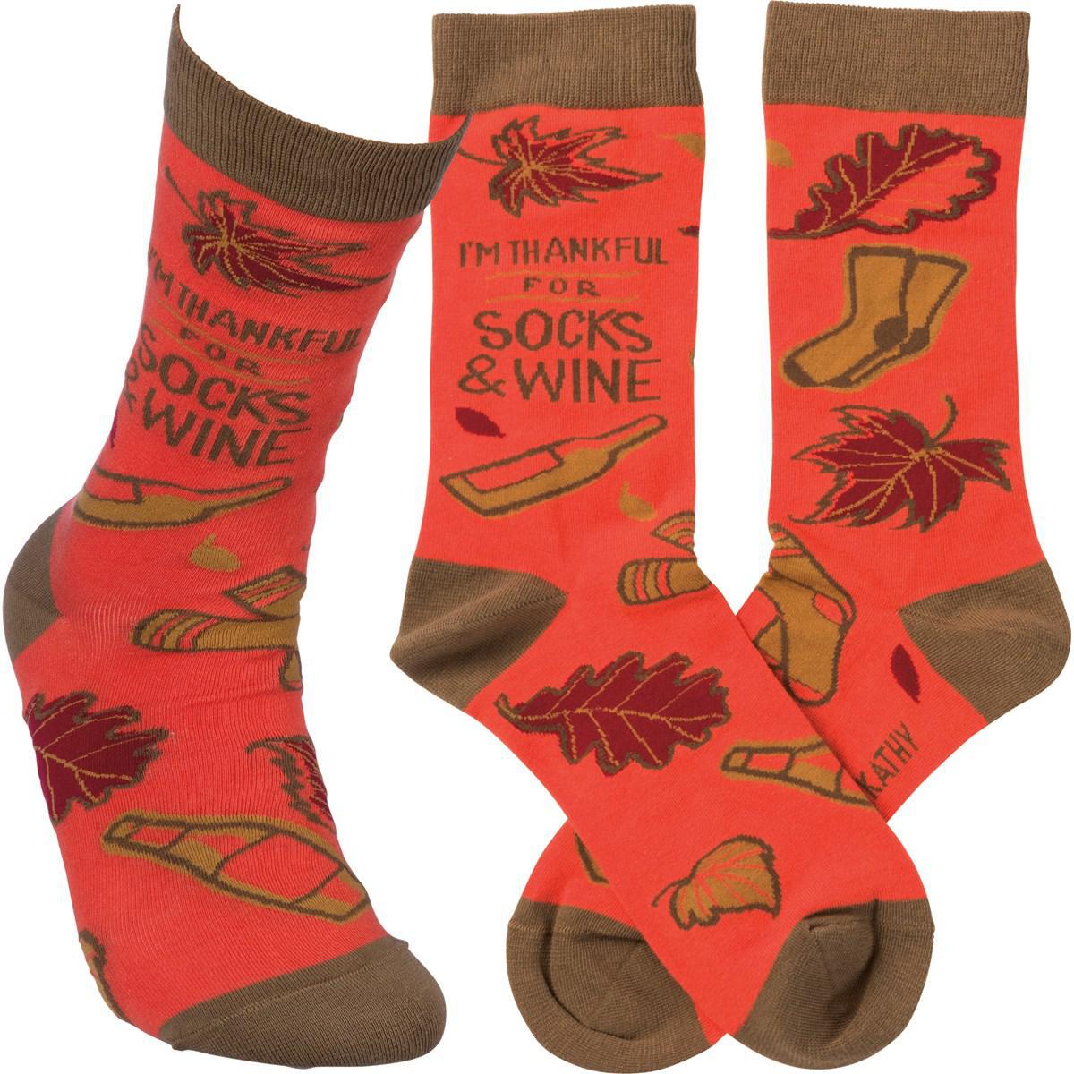 Thankful For Socks & Wine Socks