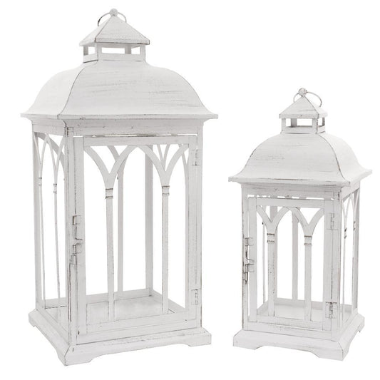 Small Tall White Lantern