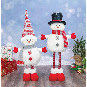 Cozy Scarf Snowman With Stretch Legs