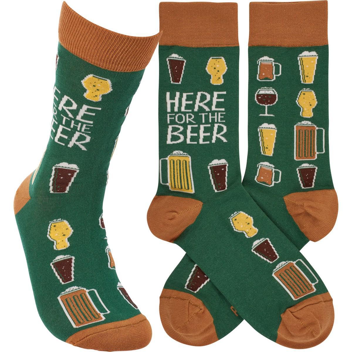 Here For The Beer Socks
