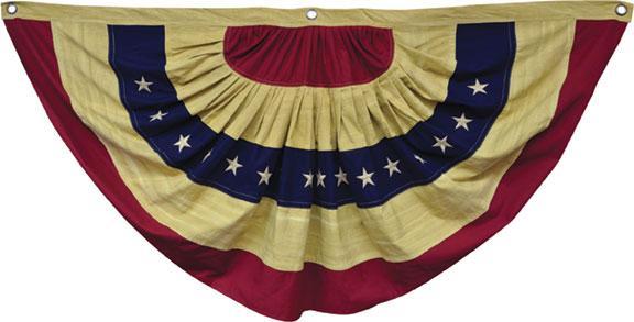 American Flag Bunting - 55" Aged