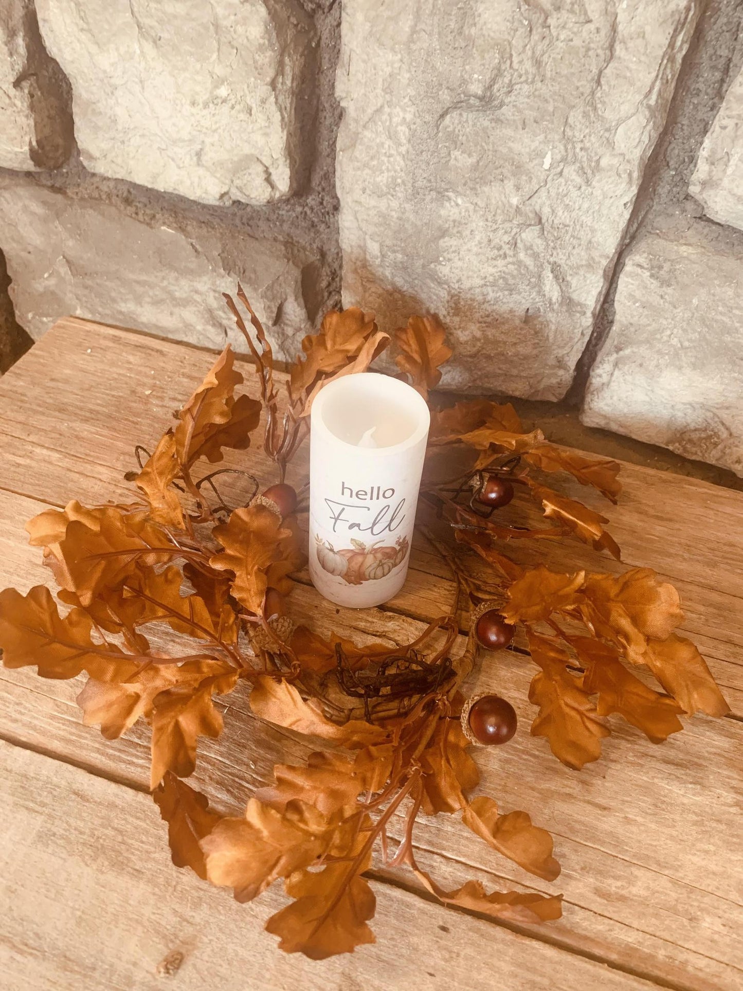 Oak & Acorn Candle Ring